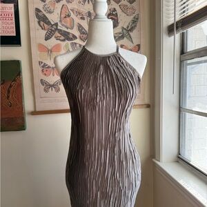 Halter Pleated Dress